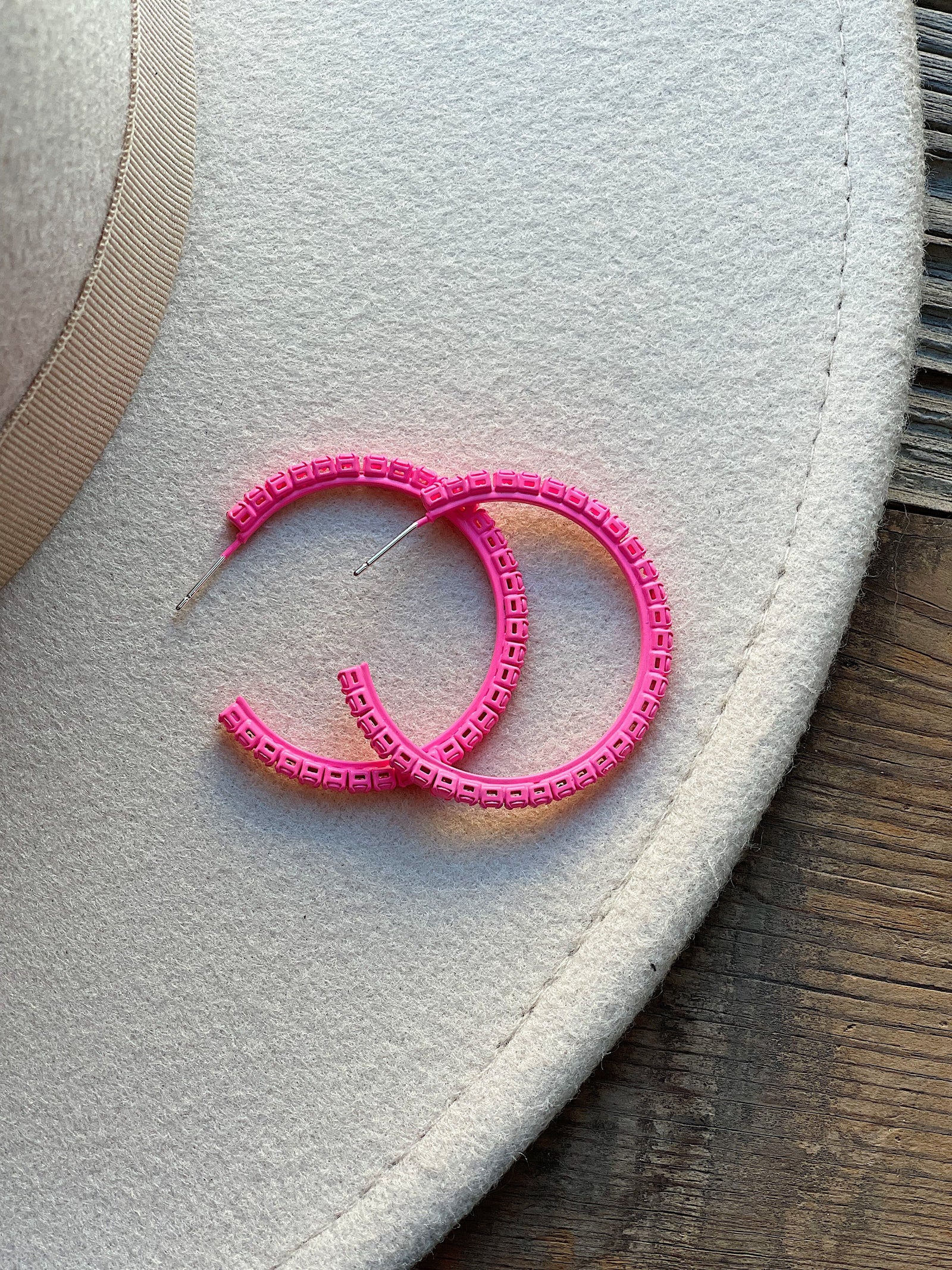 Babs Neon Pink Hoops