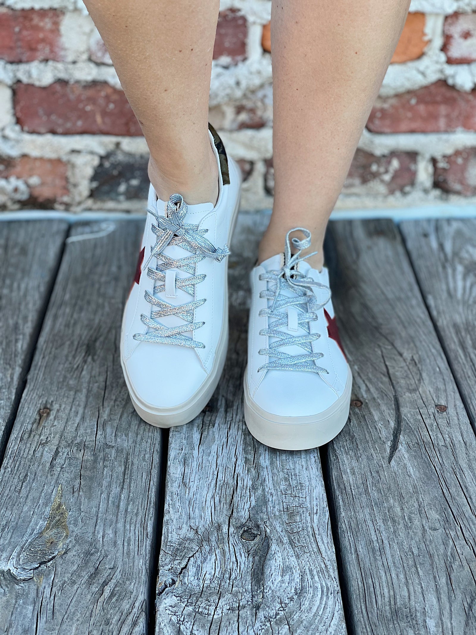 Reba Red Star Sneakers