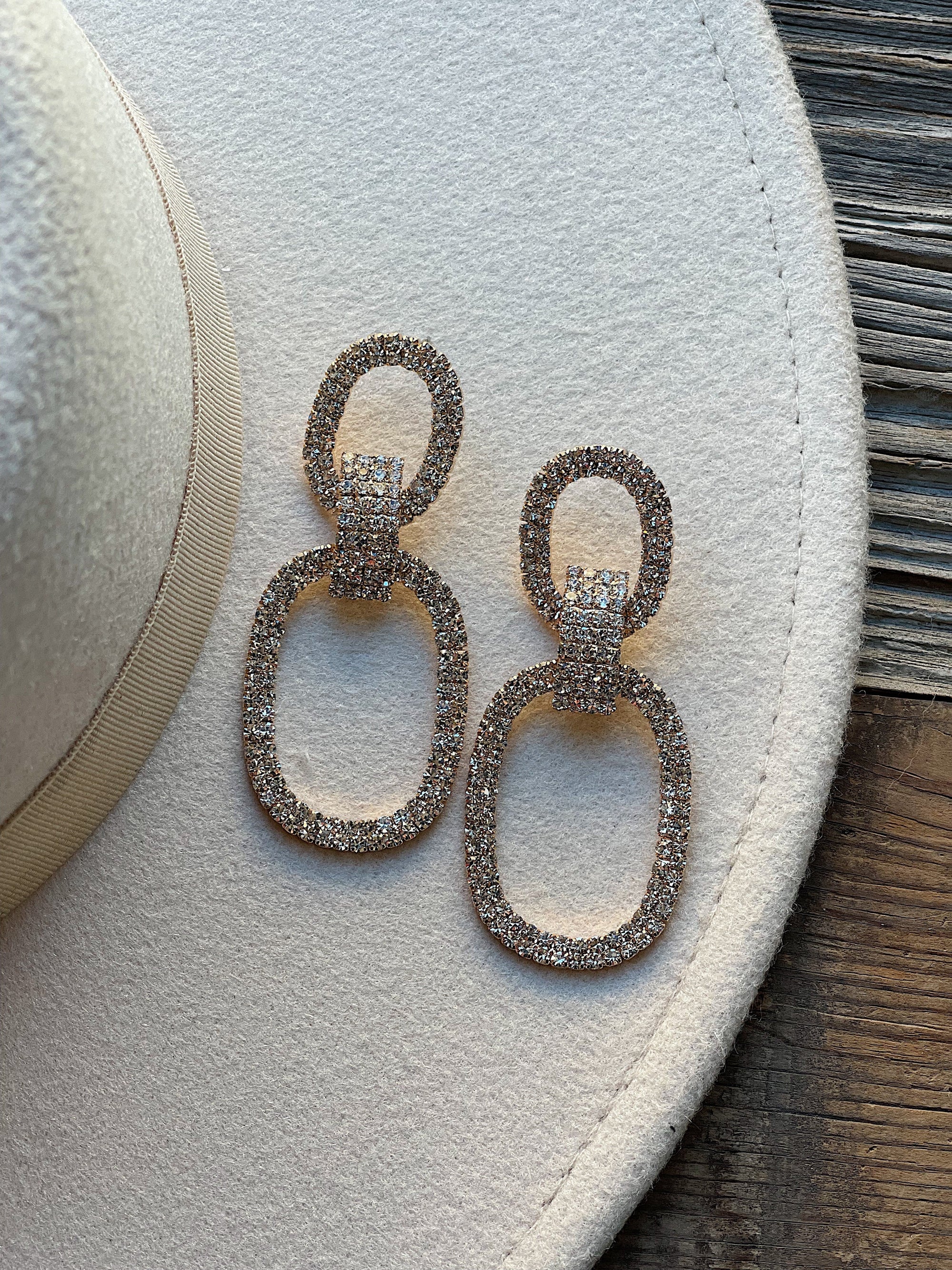Double Oval Glam Earrings