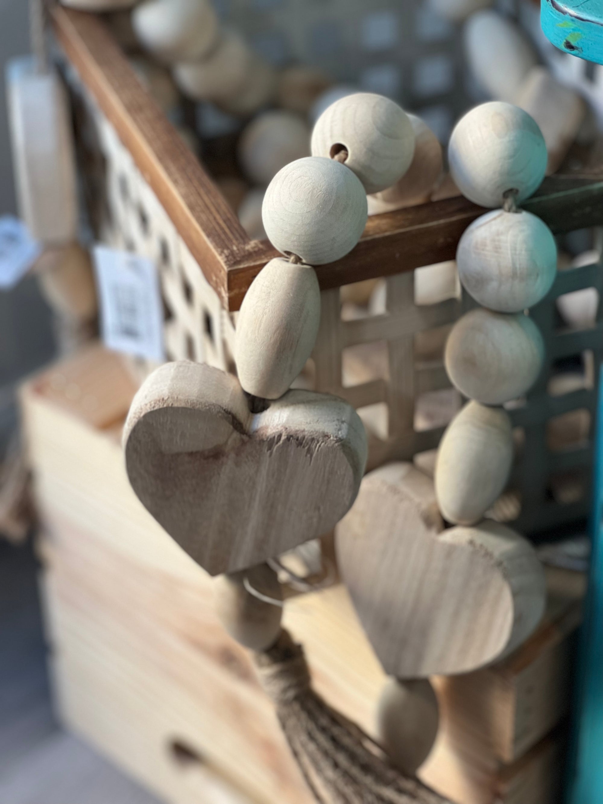 Heart Wood Beads