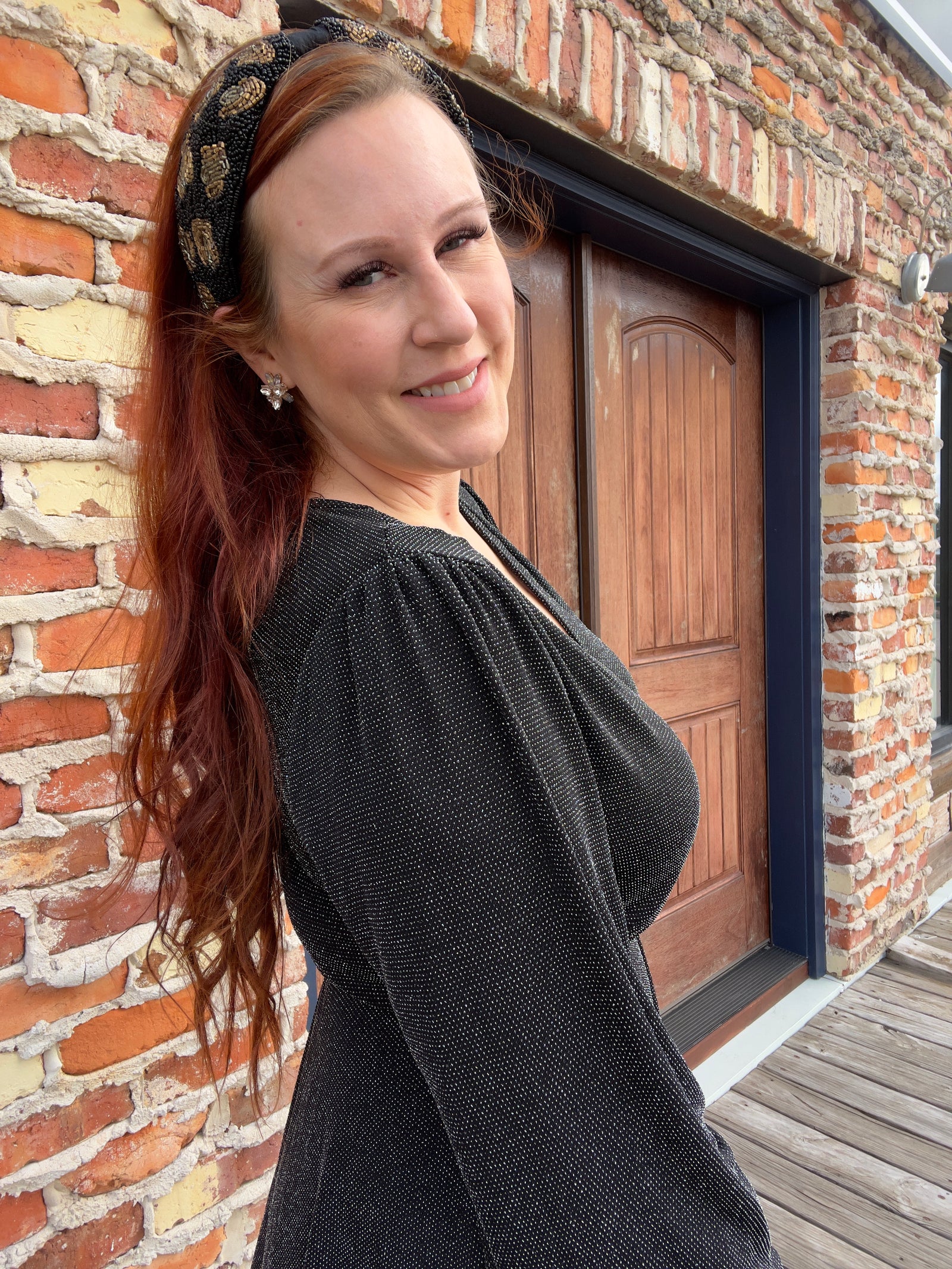 Black Leopard Headband