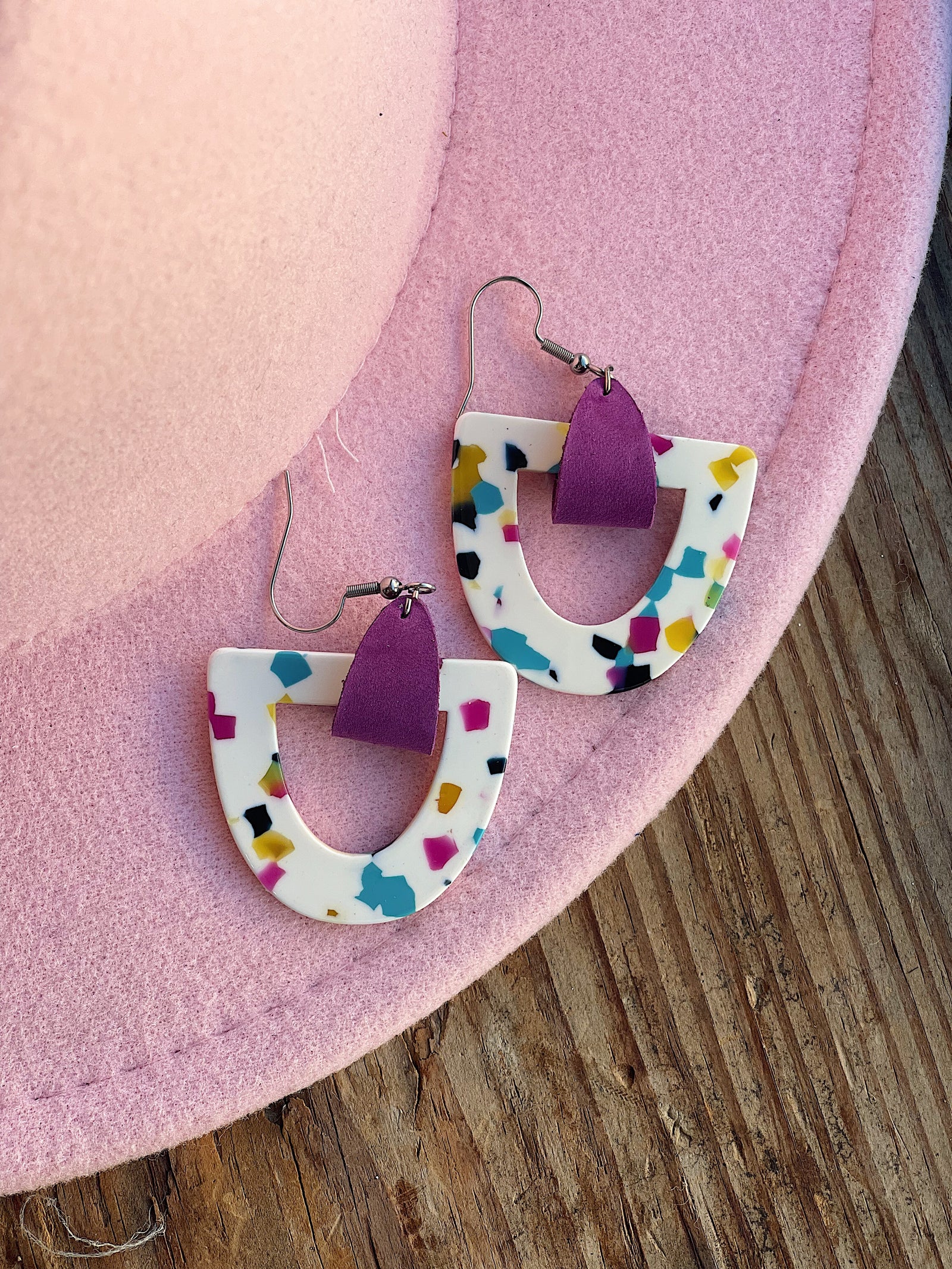 Neapolitan Acrylic Earrings