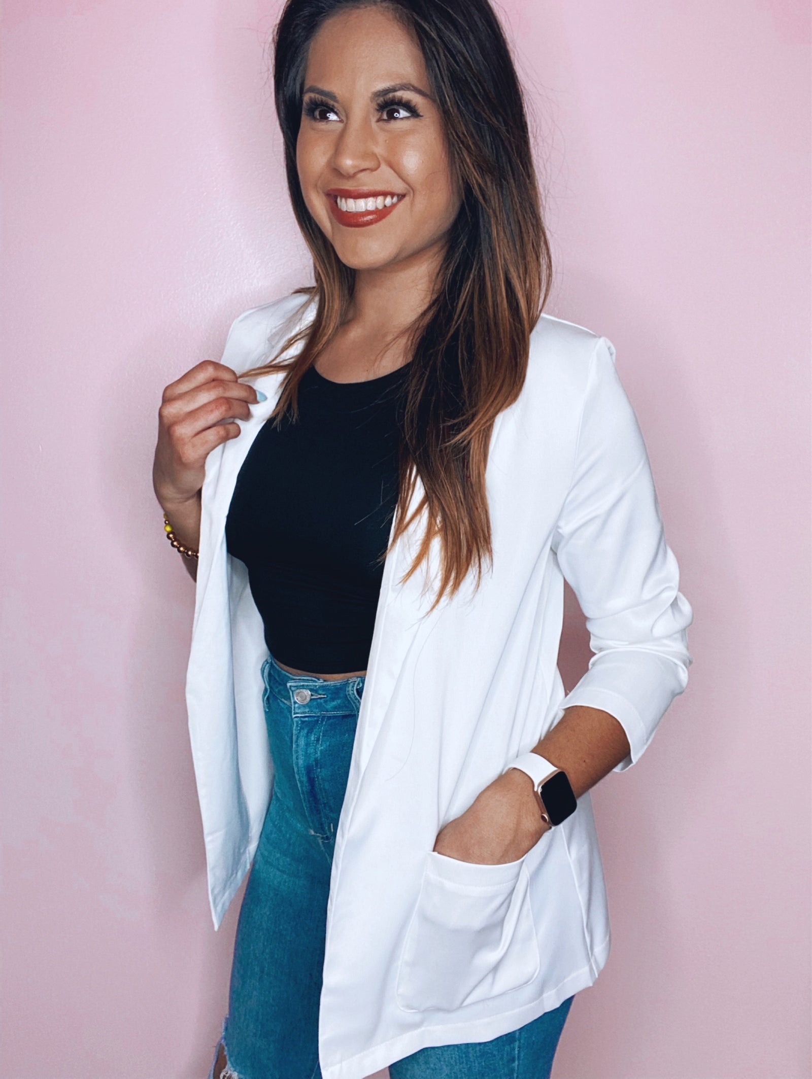 The Boyfriend Blazer - White
