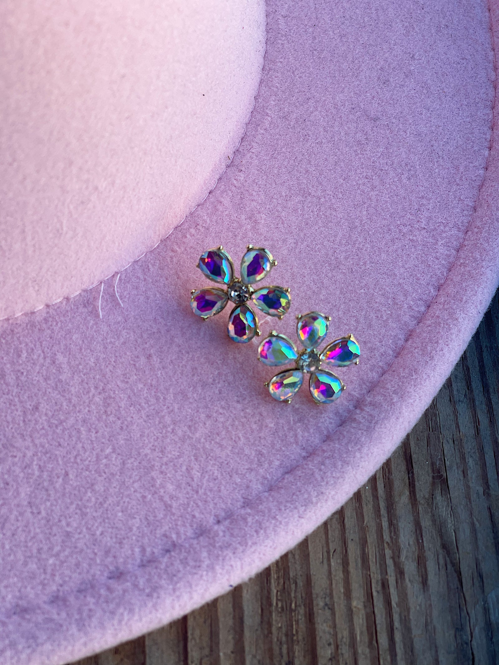 Iridescent Flower Earring