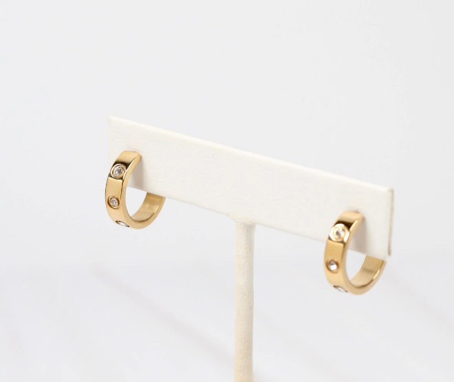 Kendall CZ Hoop Earring